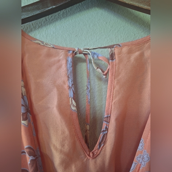 Ale By Alessandra X Revolve Lina Floral Maxi Dress Smocking Vneck Womens XS - Picture 8 of 11